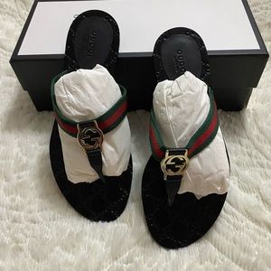 gucci sandals size 38 red green and black color  they are new